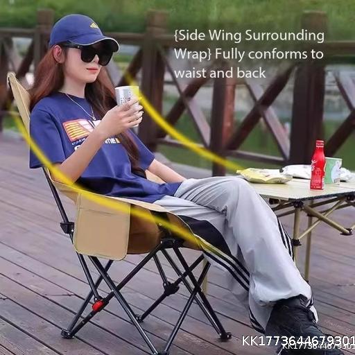 Portable Adjustable Home Fishing Camping Chair Beach Nap Sitting Lying Dual purpose Moon Chair