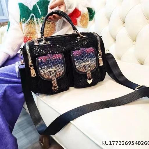 Diamond sequin bag new women's large capacity shoulder crossbody bag casual versatile handbag for women