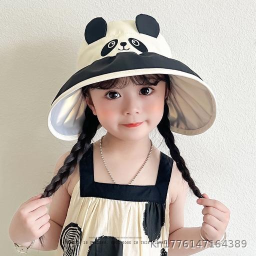  Children's Sunscreen Hat with Large Eaves, Summer, Boys' and Girls' UV Protection, Empty Top Sunshade Hat, Thin, Baby Sun Hat