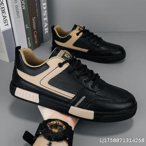  Board Shoes, Men's Shoes, Spring and Autumn Breathable Leather Surface, Large Size, Youth, Little White, Casual Shoes
