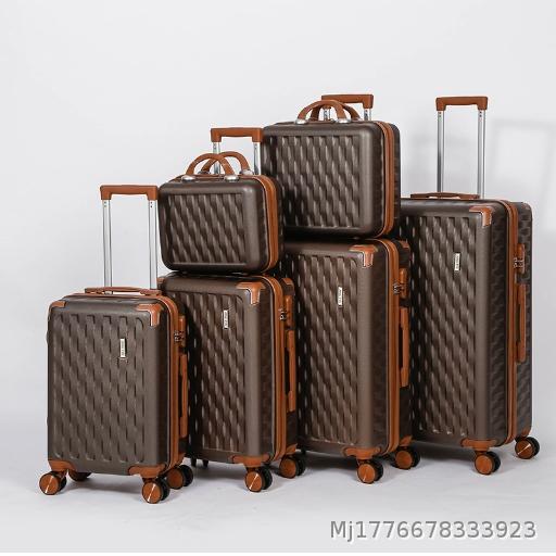 New Large Capacity Luggage Boarding Cardan Wheel Set Six Piece Travel Box Zipper Password