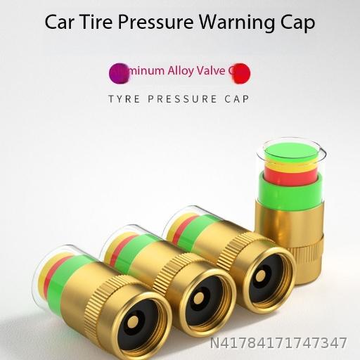 Automotive Tire Valve Cap Vacuum Tire Stainless Steel Copper Core Tire Pressure Monitoring Warning Valve Cover Universal Type