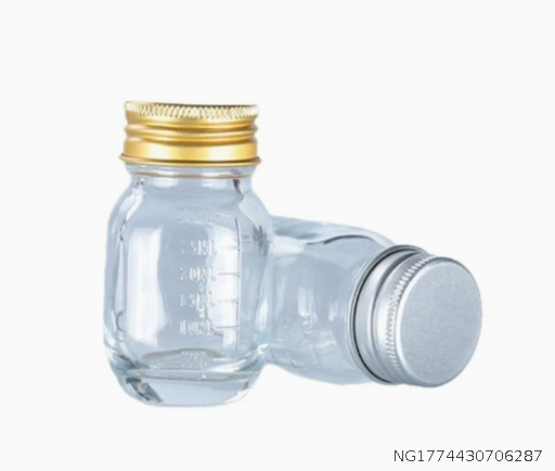 MOQ 60, Glass Bottle 30ml Medicine Bottle Transparent Sealed Thickened with Scale Medicine Bottle
