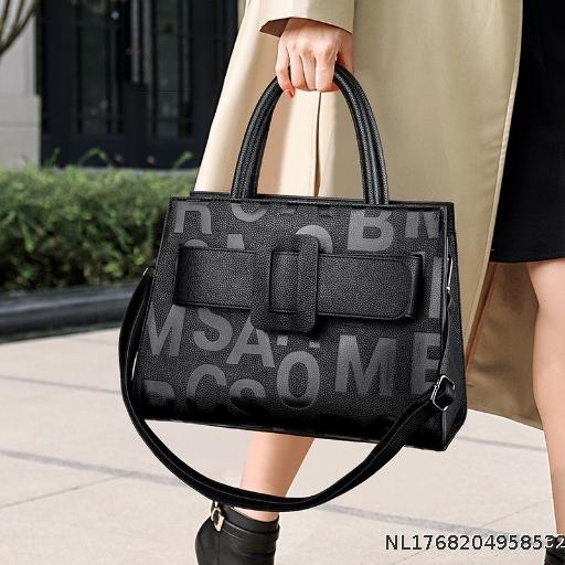  New Large Capacity Tote Bag for Women's Fashion Commuting, Embossed Women's Handbag, Single Shoulder Bag