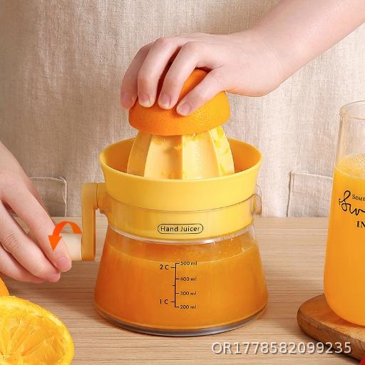 Household hand cranked juicer, manual fruit lemon orange squeezing cup juicer, hand press juicer