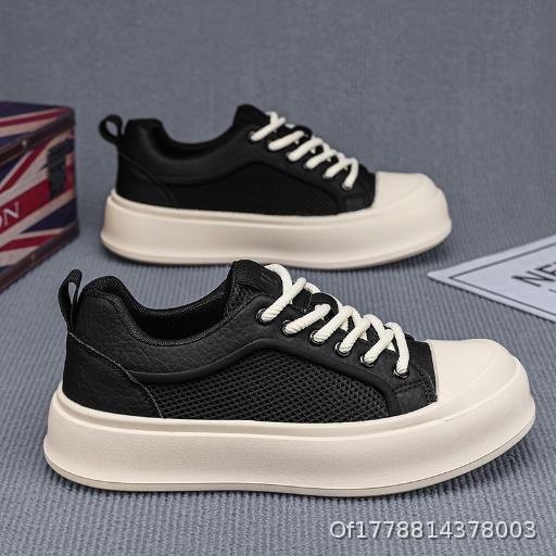  Spring Breathable Mesh Shoes, Men's Youth Trendy Versatile Casual Shoes, Thick soled Height Increasing Board Shoes