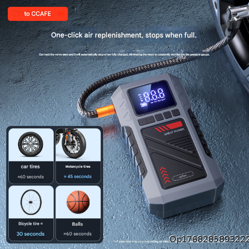 Car Inflator Pump Emergency Start Power Integrated Machine Household Sedan Electric Vehicle Multi functional Inflator Pump