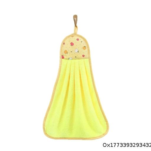 {10 pieces minimum order} Kitchen hanging hand towel with super absorbent and thickened coral fleece, bathroom hand towel, dishcloth, dishwashing cloth