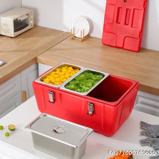  Stainless Steel Insulated Bucket, Outdoor Stall Special Insulated Box, Grid Foam Insulated Rice Bucket, High Temperature Resistant