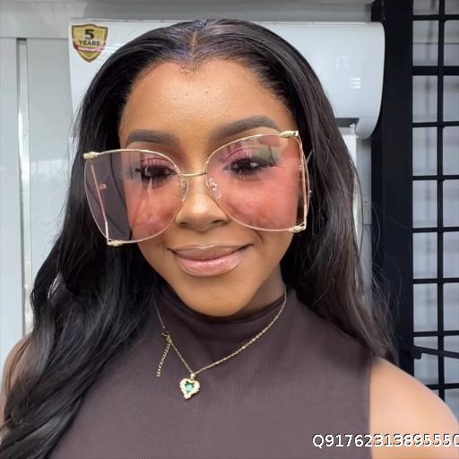 New Large Frame Metal Sunglasses Personalized UV Protective Sunglasses Instagram Internet Celebrity Sunglasses