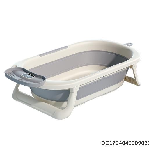  Warm Baby Bathtub, Home Bathroom, Non slip Sitting, Lying, and Supporting Artifact, Bath Stand, Home Baby Folding Comfortable Bathtub