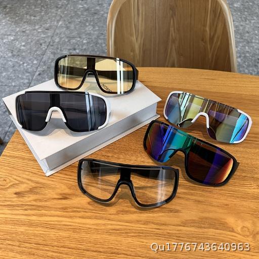 Large frame outdoor cycling sports sunglasses for men and women, windproof goggles for night hiking, colorful running glasses for mountain climbing