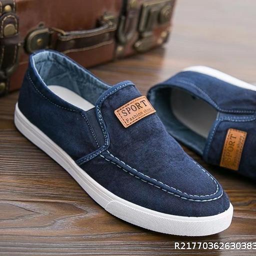 Men's Shoes 2025 Spring Versatile Men's Canvas Shoes One Step Sports and Leisure Lazy Breathable Non slip Board Shoes