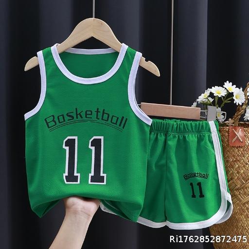 New Children's Clothing Summer Children's Quick Drying Clothes Sportswear Set Boys' Sleeveless Baby Basketball Clothes Summer Tank Top Shorts
