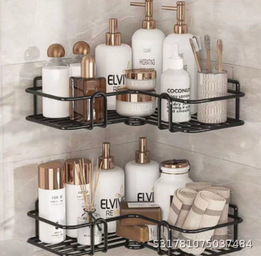 Corner Storage Rack Bathroom Wall Mounted Storage Thickened Iron Storage Rack