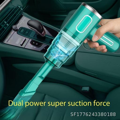 Portable Car Vacuum Cleaner Wireless Charging Handheld Car Household High Power Multi functional Small Vacuum Cleaner
