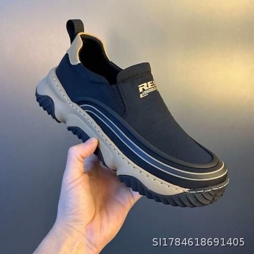  Men's Thick soled Anti slip and Wear resistant Sports Shoes for Laziness, Stylish Casual Shoes for One Step Stepping