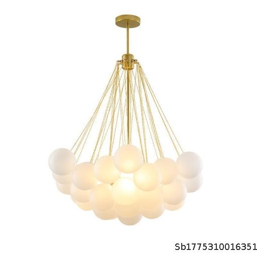  French Wabi Sabi style living room pendant light luxury crystal grand dining room bedroom model room designer glass lamp