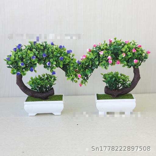 Simulated Plant Bonsai Simulated Small Tree Bonsai Plastic Flower Bonsai Green Plant Fake Flower Bonsai Flower Ornament