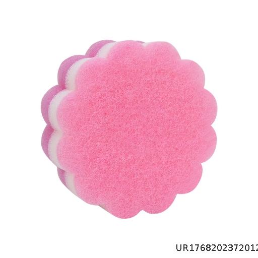  Flower shaped Dishwashing Sponge Korean Version Flower shaped Sponge Composite Cleaning Cloth Kitchen Stain Removal Cleaning Wipe Manufacturer Wholesale