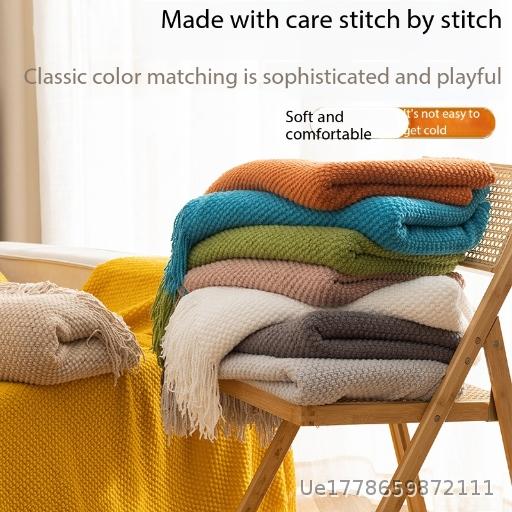 Minimalist style homestay decoration blanket, air conditioning blanket, nap blanket, blanket, sofa blanket, sofa blanket feeling