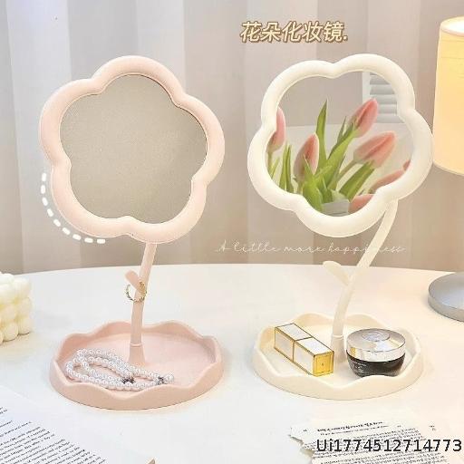 MOQ 3,Desktop Makeup Mirror Sunflower Design Cute Girl Heart Makeup Mirror Detachable Hanging Jewelry HD Makeup Mirror