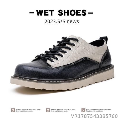  Extra Large Men's Shoes, Spring and Autumn 2025 New Retro workwear Shoes, American Outdoor Casual Leather Shoes, Big Head Martin Shoes
