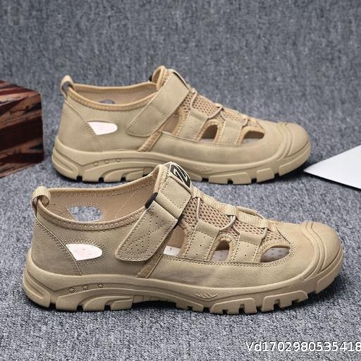 Sandals, men's summer new trend, external wear, anti slip driving, outdoor sports, men's baotou beach slippers