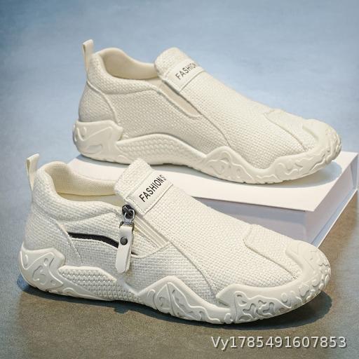 2026 Summer New Cloth Shoes Men's Casual Driving Shoes Breathable Non slip Lazy Shoes Sports One Step Men's Shoes