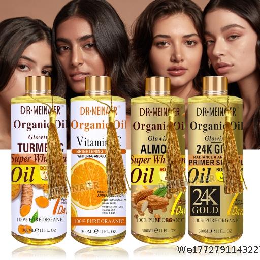 MOQ 3，Organic Carrot Essential Oil With Tassels Facial Body SPA Moisturizing Massage Oil 300ml