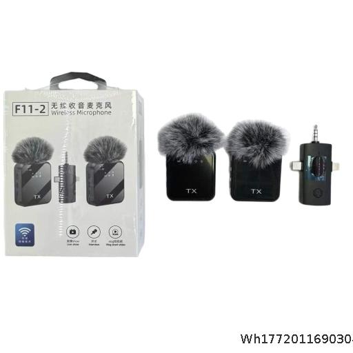 MOQ 2, F11 3-in-1 F15 2-in-1 lavalier microphone 1-to-2 wireless lavalier microphone integrated microphone