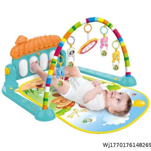 [Wholesale price 4 pieces] Hot selling baby pedal piano toy, newborn baby music fitness stand, pedal piano climbing pad