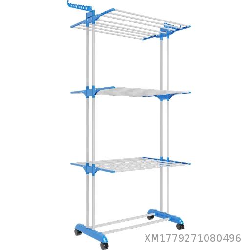 Three layer towel rack, hat rack, mobile hanging rack