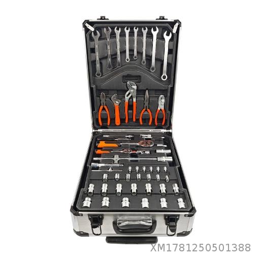 187 Tool Set Household Repair Tools Handheld Multi layer Pull Rod Toolbox