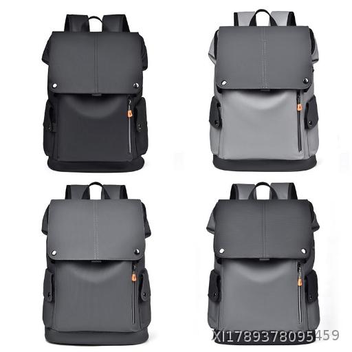 New Business Backpack Men's Backpack Large Capacity Travel Computer Bag Workwear Functional Bag Trendy PU Leather