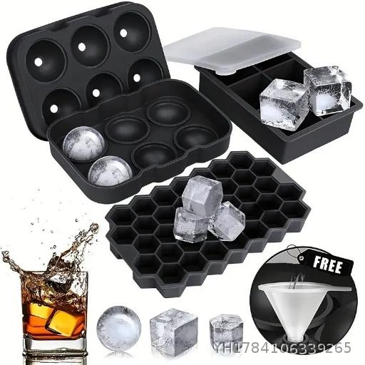 Multi type silicone ice grid household easy to remove molded ice container porous square spherical ice mold