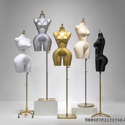  Human body model, women's clothing model, dummy, European and American plus size gold mannequin underwear, buttocks model, clothing display rack