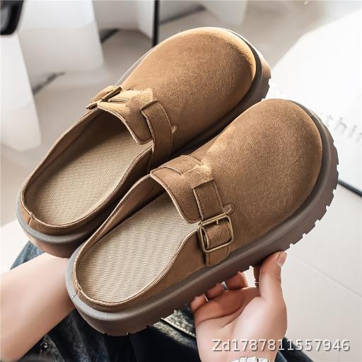  Big Head Derby Shoes, Men's Thick soled Board Shoes, New Retro Fashion Trendy Products, Height Increasing Versatile Casual Shoes, Outerwear Baotou Drag