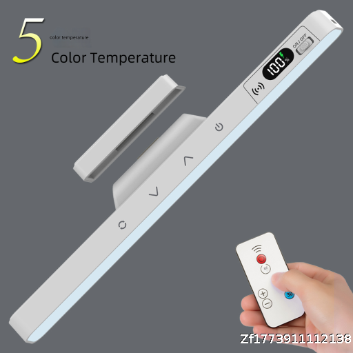  Magnetic Eye Protection Desk Lamp with Long Endurance, Long Strip Dormitory Light, Charging Remote Control, Dual purpose Battery Display