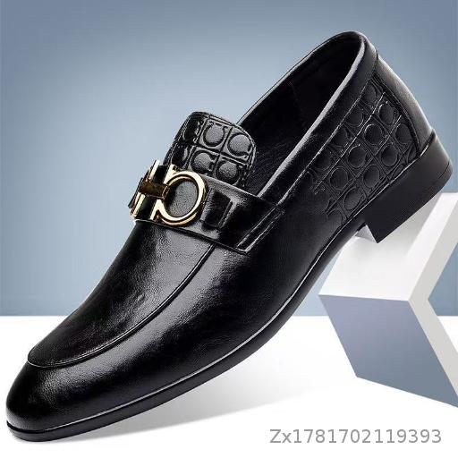 Casual Leather Shoes Summer and Autumn One Step Fashion Casual Leather Shoes Soft Top Soft Bottom British Bean Shoes Casual Leather Shoes Men