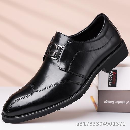  Men's Trendy Leather Shoes with One Step Stepping, Men's Business Formal Casual Leather Shoes, Baita Shoes, Men's