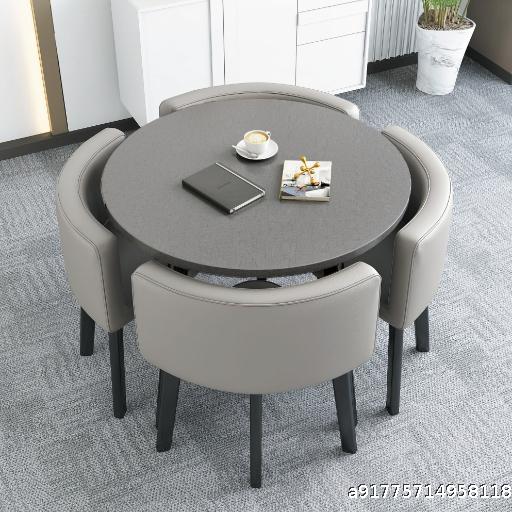 Storage Table, Household Small Apartment Table, Shop Floor, Negotiation Table and Chair Combination, Reception Roundtable