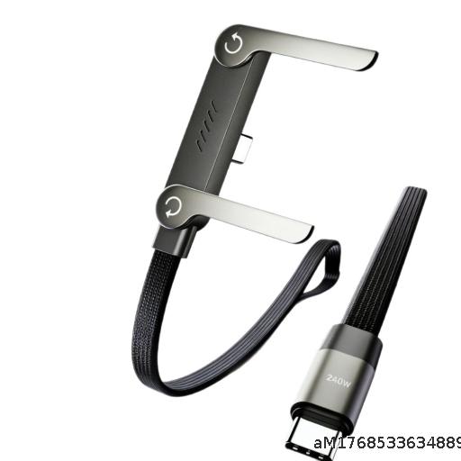 240WTYPE-C Android Phone Charging Cable Stand Charging Cable Phone Stand Fast Charging Phone Cable