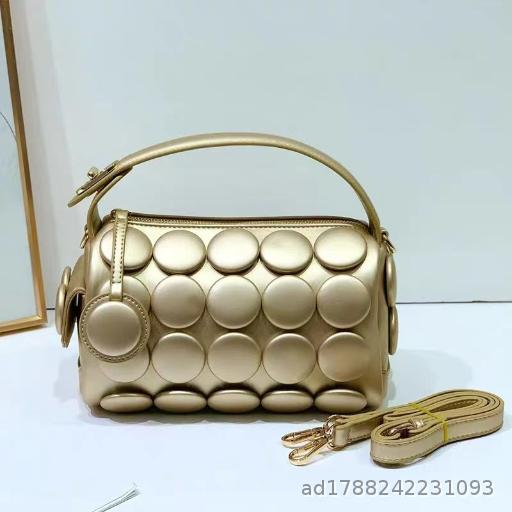  Handmade Button Bag, Classic Versatile Single Shoulder Crossbody Bag, Pillow Bag