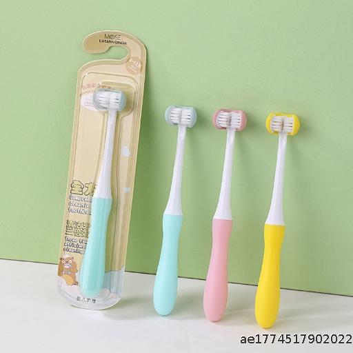 MOSE Color Children's Three sided Toothbrush Special Toothbrush Soft Hair Advanced Toothbrush Manual Children's Toothbrush