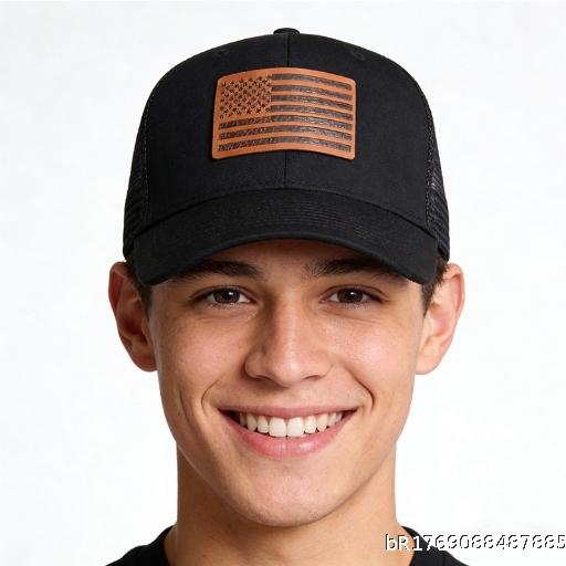 Hat with Hard Oxford Lining, American Flag, Independence Day Baseball Hat, Outdoor Duck Tongue Hat, Adult