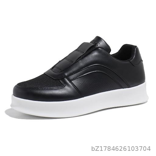 Running Shoes, Men's One Step Elastic Shoes, Lazy Shoes, Mesh Height Boosting, White Shoes, Comfortable Leather Surface, Transparent Mesh, Men's Shoes