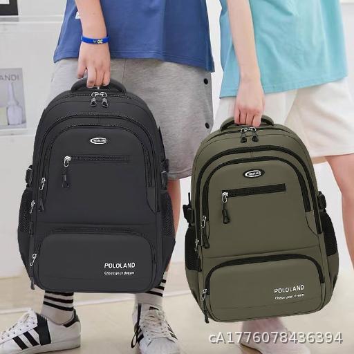 New High School Student Backpack Large Capacity Waterproof Junior High School Student Travel Bag Laptop Cross border Backpack