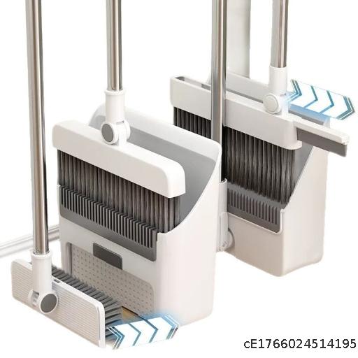 Four in one broom folding dustpan set combination household broom wiper sweeping artifact broom garbage shovel
