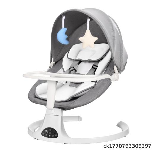  Smart Baby Rocking Chair, Multi functional Sleep Soothing Bed for Newborns, Bluetooth with Music Comfort, Foldable Portable Rocking Chair